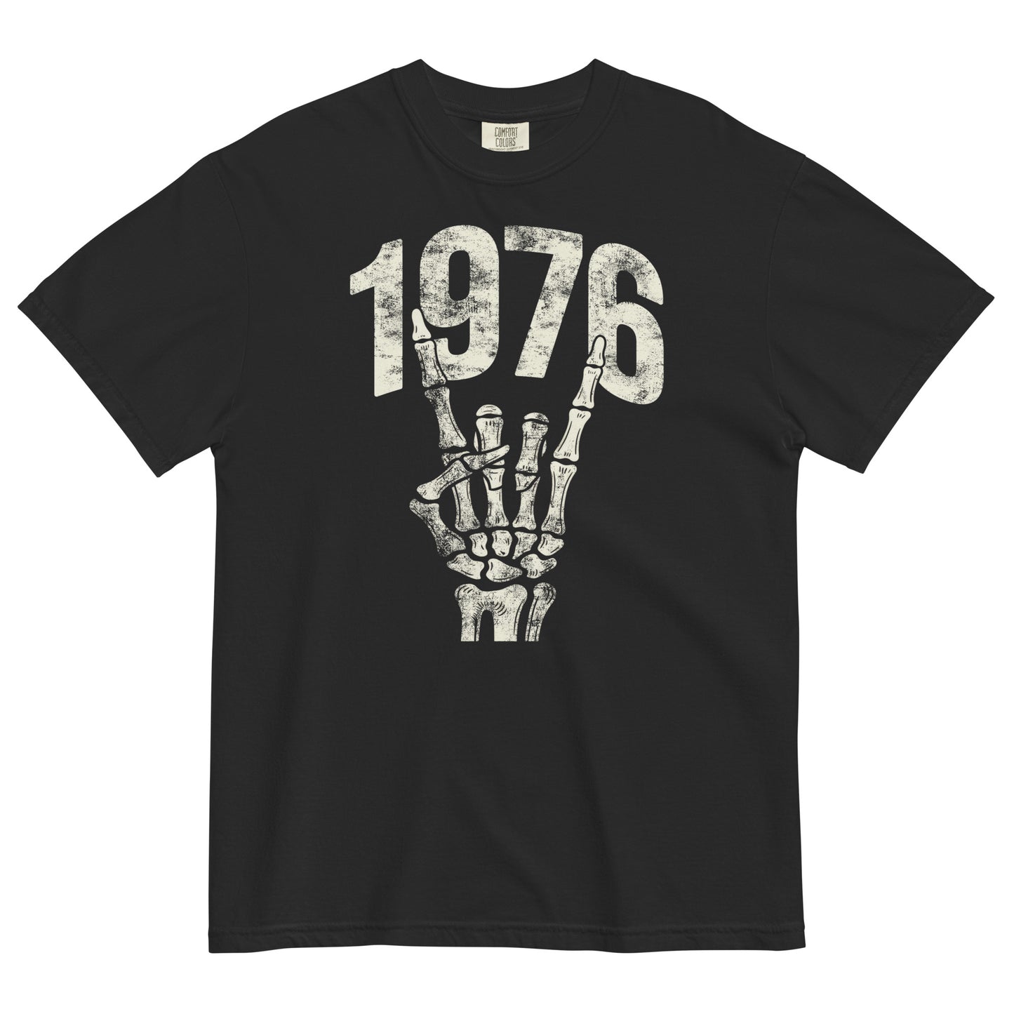 1976 Rock T-Shirt Vintage Skeleton Hand Grunge Shirt 50th Birthday Gift for Men Born in 1976