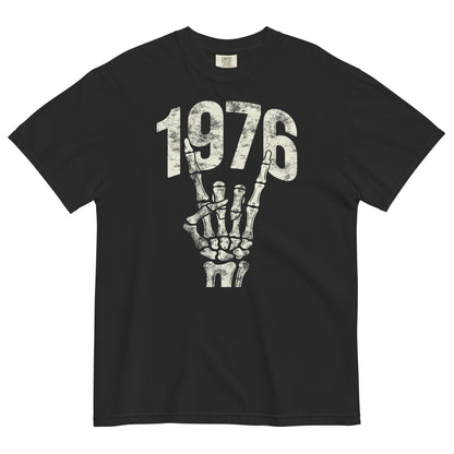 1976 Rock T-Shirt | Vintage Skeleton Hand Grunge Tee | 50th Birthday Gift