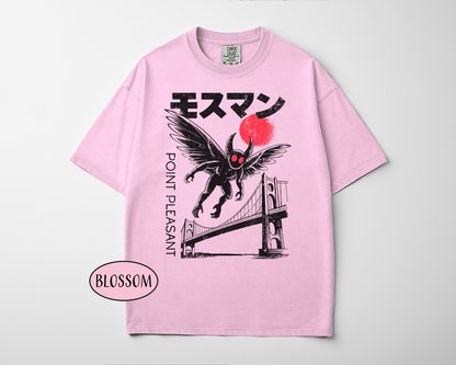 Mothman Retro Japanese T-Shirt | Katakana Cryptid Tee