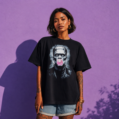 Frankenstein Bubble Gum T-Shirt | Cute Horror Graphic Tee