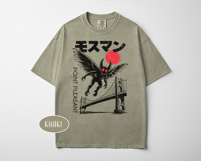 Mothman Retro Japanese T-Shirt | Katakana Cryptid Tee