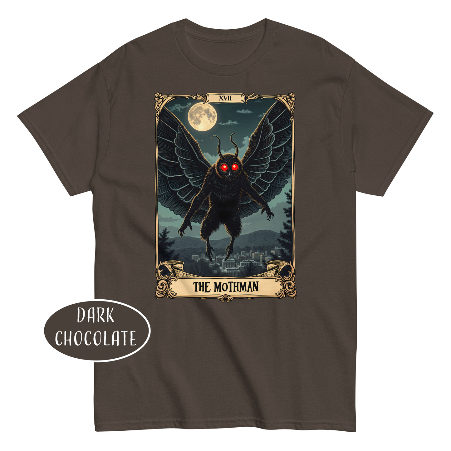 Mothman Tarot Card T-Shirt | Cryptid Tarot Graphic Tee