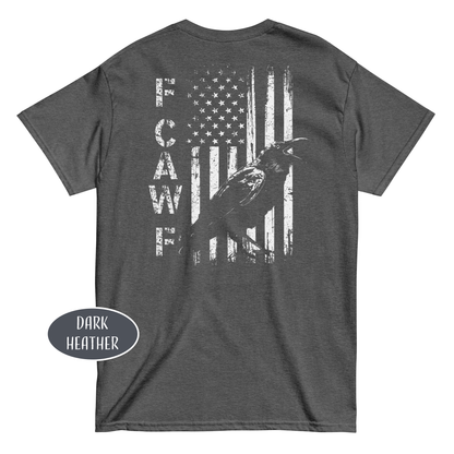 F-Caw-F Crow T-Shirt | Funny Grunge Black Bird American Flag Tee