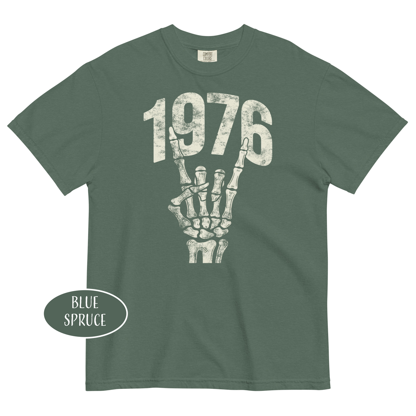 1976 Rock T-Shirt Vintage Skeleton Hand Grunge Shirt 50th Birthday Gift for Men Born in 1976