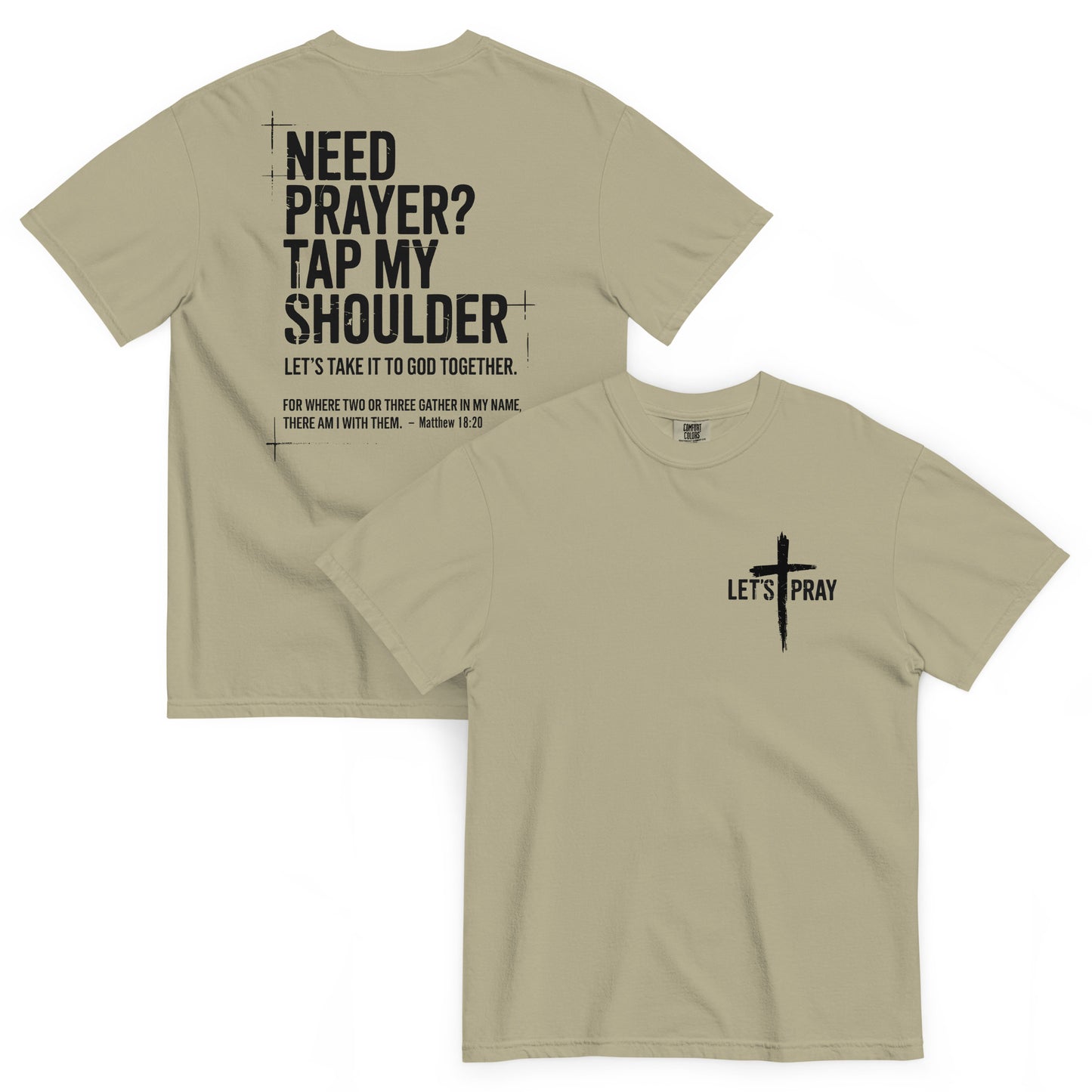 Need Prayer Tap My Shoulder Bible Verse T-Shirt – Front & Back Print