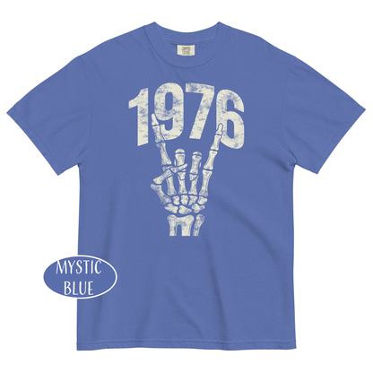 1976 Rock T-Shirt | Vintage Skeleton Hand Grunge Tee | 50th Birthday Gift